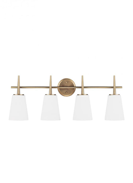 Driscoll Contemporary 4-light Led Indoor Dimmable Bath Vanity Wall Sconce In Satin Brass Gold Finish | 4440404EN3-848