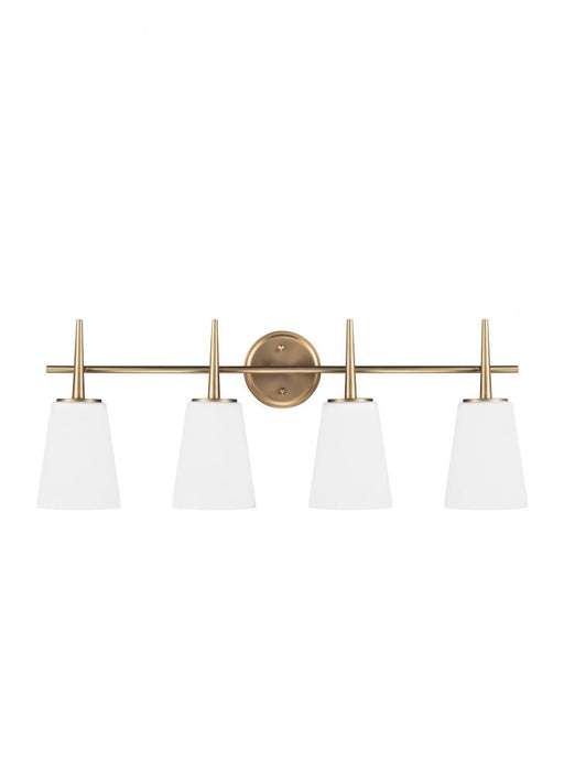 Driscoll Contemporary 4-light Led Indoor Dimmable Bath Vanity Wall Sconce In Satin Brass Gold Finish | 4440404EN3-848