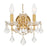 Crystorama Filmore 2 Light Hand Cut Crystal Antique Gold Sconce