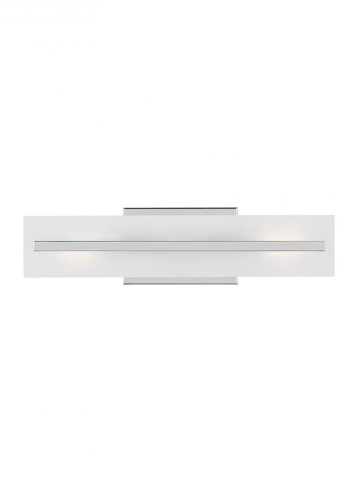 Visual Comfort & Co. Studio Collection Dex contemporary 2-light indoor dimmable small bath vanity wall sconce in chrome finish with satin e