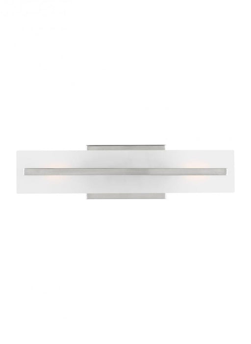 Visual Comfort & Co. Studio Collection Dex contemporary 2-light indoor dimmable small bath vanity wall sconce in brushed nickel silver fini