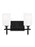 Visual Comfort & Co. Studio Collection Oak Moore traditional 2-light indoor dimmable bath vanity wall sconce in midnight black finish and e