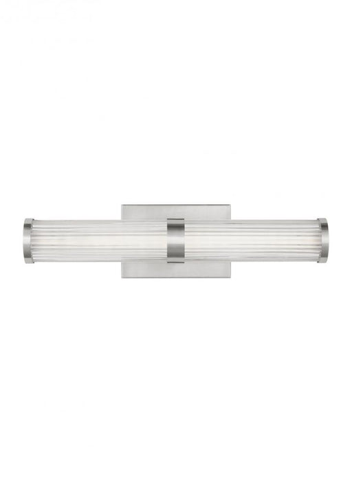 Visual Comfort & Co. Studio Collection Syden contemporary 1-light LED indoor dimmable small bath vanity wall sconce in brushed nickel silve