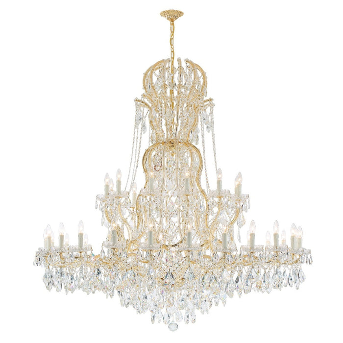 Maria Theresa 64'' Hand Cut Crystal Gold Chandelier | 4460-GD-CL-MWP