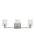 Visual Comfort & Co. Studio Collection Fullton modern 3-light indoor dimmable bath vanity wall sconce in brushed nickel finish