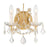 Crystorama Maria Theresa 2 Light Swarovski Strass Crystal Gold Sconce