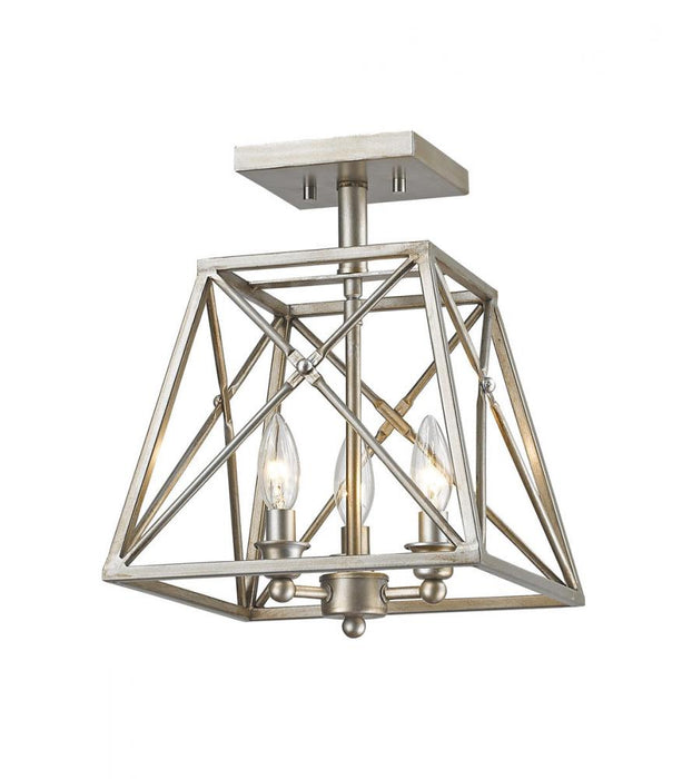 3 Light Semi Flush Mount | 447SF-AS