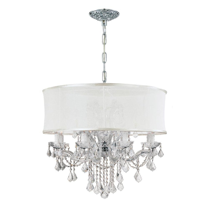 Crystorama Brentwood 12 Light Smooth Shade Polished Chrome Chandelier