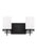 Visual Comfort & Co. Studio Collection Zire dimmable indoor 2-light wall light or bath sconce in a midnight black finish with etched white