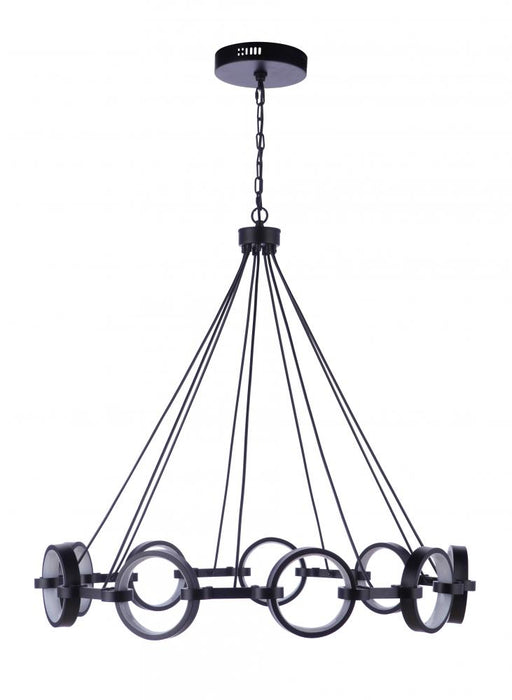 Craftmade Context 9 Light LED Chandelier in Flat Black