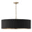 Capital 4-Light Chandelier in Matte Brass and Handcrafted Mango Wood in Black Stain