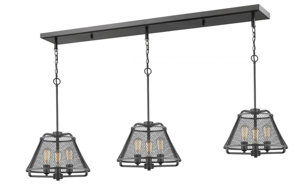 9 Light Linear Chandelier | 451-16-3BRZ