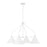 4-light Modern Metal Chandelier In White | 451341WE