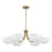 Capital 6-Light Chandelier in Aged Brass and White