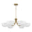 6-light Chandelier In Aged Brass And White | 451461AW
