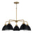 5-light Chandelier In Aged Brass And Black | 452051AB