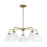 Capital 5-Light Chandelier in Aged Brass and White