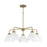 5-light Chandelier In Aged Brass And White | 452051AW