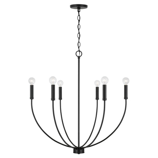 6-light Chandelier In Matte Black | 452161MB