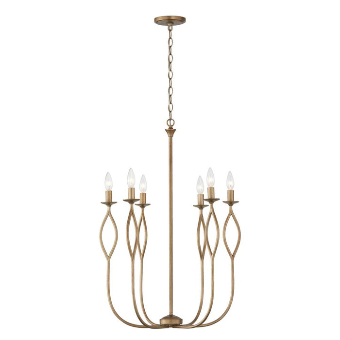 6-light Chandelier In Mystic Luster | 452561ML