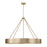 Capital 6-Light Modern Circular Metal Chandelier in Matte Brass