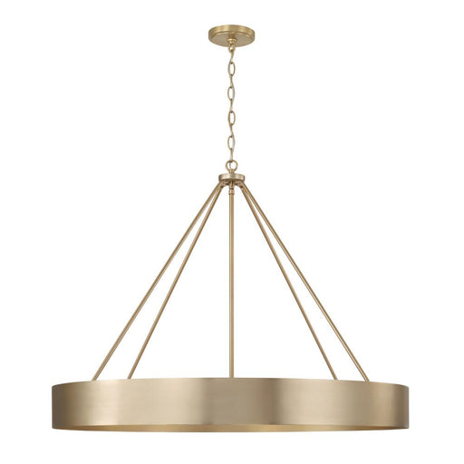 Capital 6-Light Modern Circular Metal Chandelier in Matte Brass