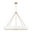 Capital 6-Light Modern Circular Metal Chandelier in Matte White with Painted Matte Brass Interior