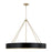 Capital 6-Light Modern Circular Metal Chandelier in Matte Black with Painted Matte Brass Interior