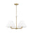 4-light Chandelier In Matte Brass With White Fabric Shades And Glass Diffusers | 453242MA