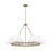 6-light Circular Chandelier In Matte Brass With White Fabric Shades And Glass Diffusers | 453261MA
