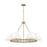 Capital 6-Light Circular Chandelier in Matte Brass with White Fabric Shades and Glass Diffusers