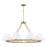 8-light Circular Chandelier In Matte Brass With White Fabric Shades And Glass Diffusers | 453281MA