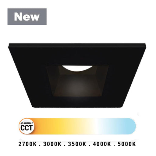 Eurofase 2 Inch High Output Square Fixed Downlight in Black