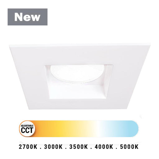 Eurofase 3.5 Inch Square Fixed Downlight in White