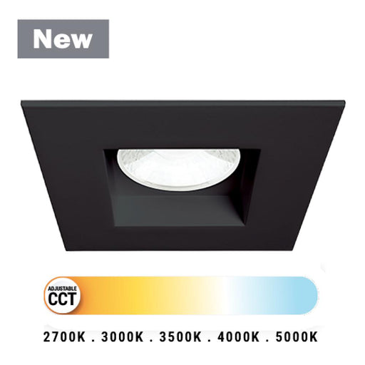 Eurofase 3.5 Inch Square Fixed Downlight in Black