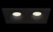 Eurofase 3.5 Inch Rectangular Double Regressed Gimbal in Black