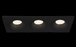Eurofase 3.5 Inch Rectangular Triple Regressed Gimbal in Black