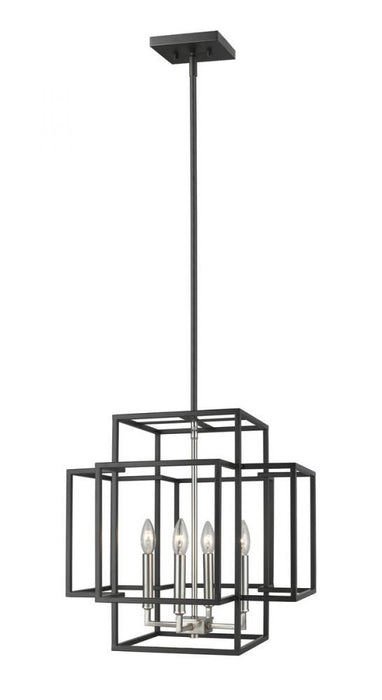 4 Light Chandelier | 454-18BK-BN