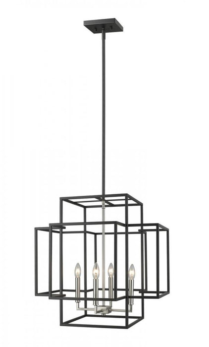 4 Light Chandelier | 454-22BK-BN