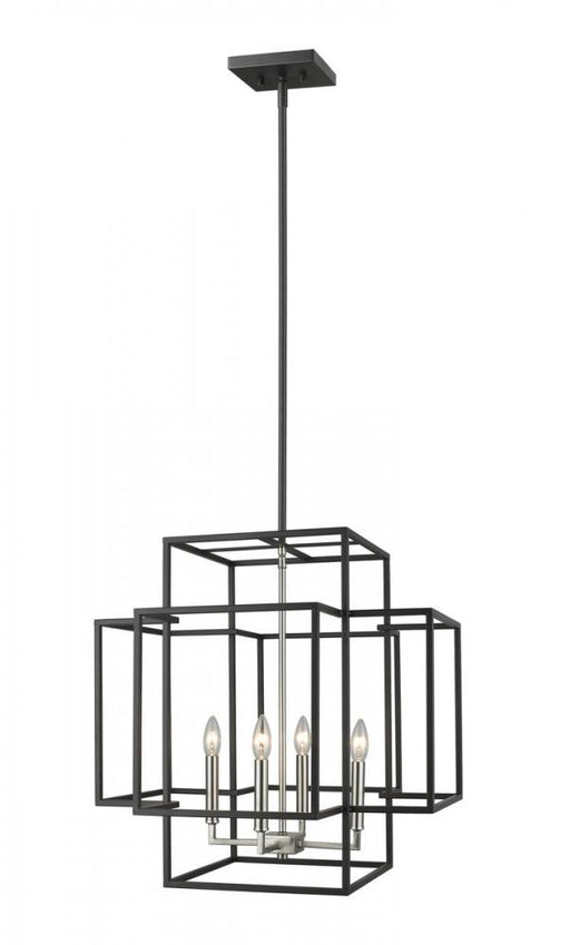 4 Light Chandelier | 454-22BK-BN