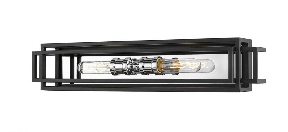 2 Light Vanity | 454-2V-BK-CH