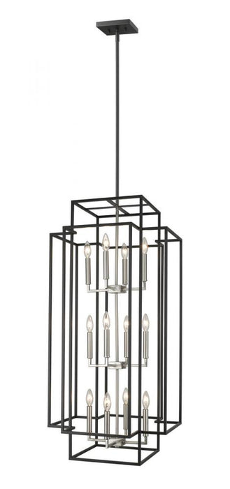 12 Light Chandelier | 454-42BK-BN