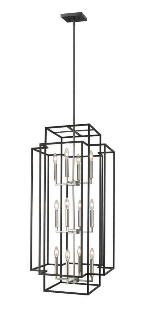 12 Light Chandelier | 454-42BK-BN