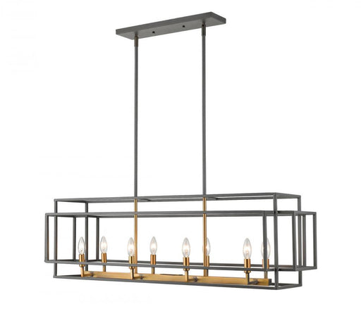 8 Light Linear Chandelier | 454-44L-BRZ-OBR