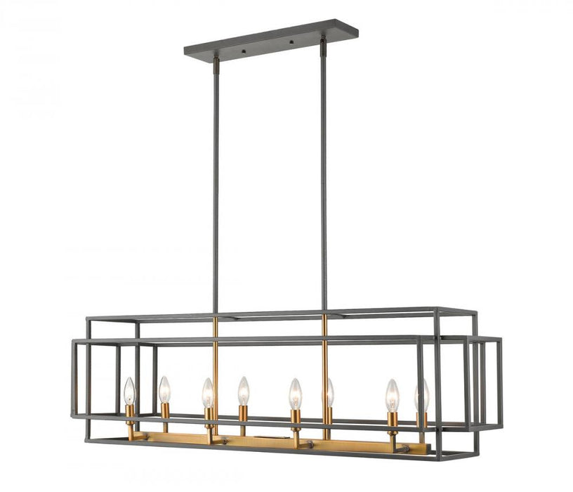 8 Light Linear Chandelier | 454-44L-BRZ-OBR