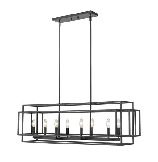 8 Light Linear Chandelier | 454-44L-MB