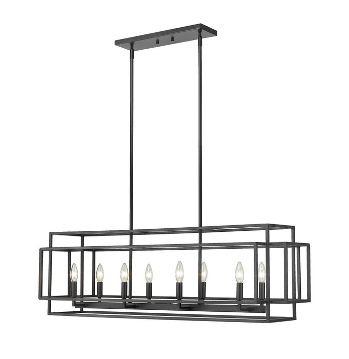 8 Light Linear Chandelier | 454-44L-MB