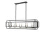 10 Light Linear Chandelier | 454-54L-BK-BN