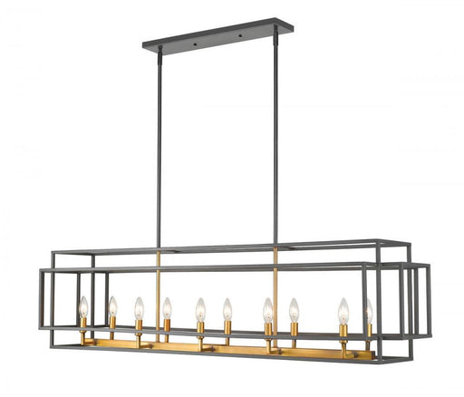 10 Light Linear Chandelier | 454-54L-BRZ-OBR