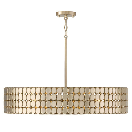 4-light Medallion Chandelier In Champagne Brass | 454141HB
